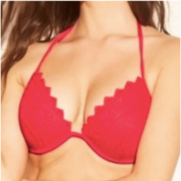 SHADE & SHORE crocheted halter bikini top 36D - Picture 1 of 5